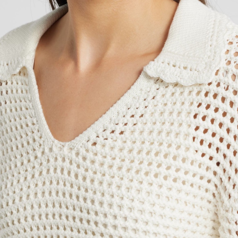 NEW Rails Louise Cotton Sweater in Ivory Coast - Picture 5 of 11